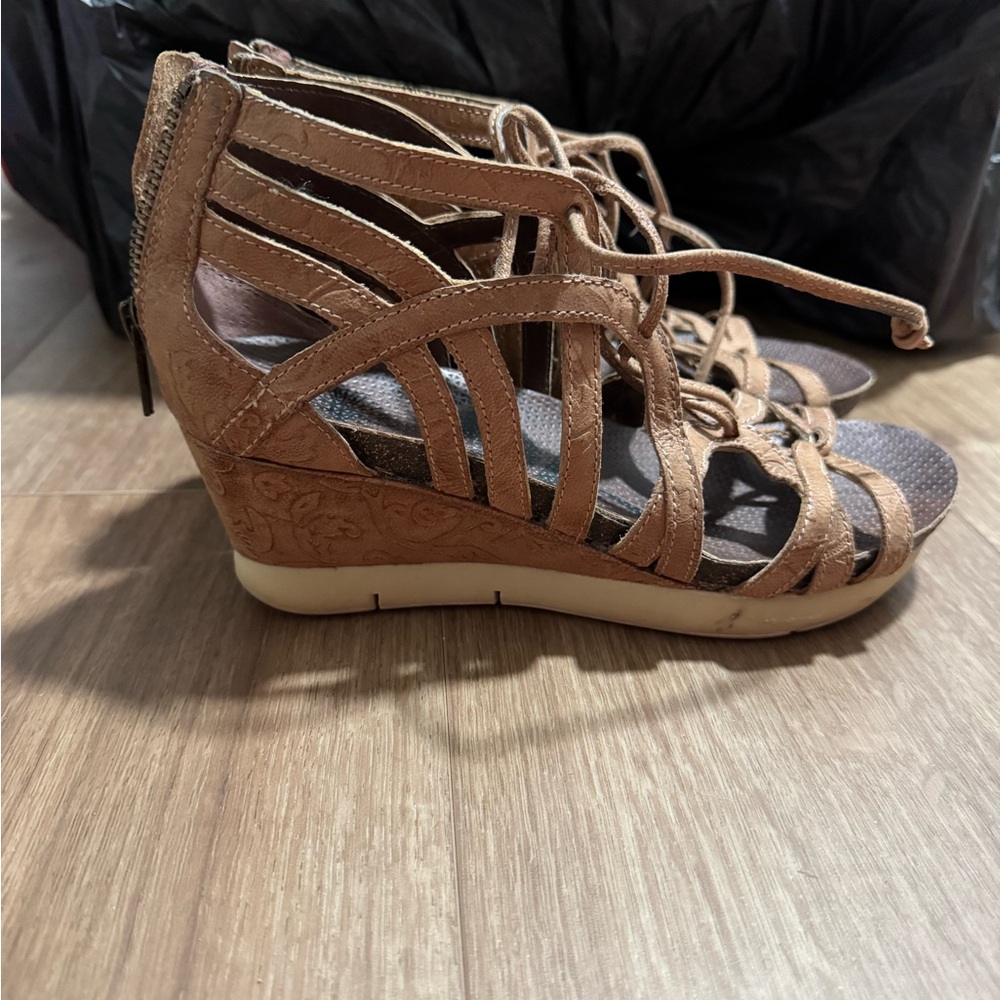 OTBT Brown Wedge Sandals